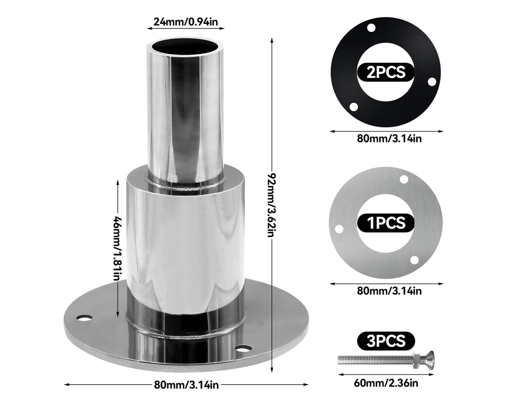 Thru Hull Exhaust Skin Fitting Tube Pipe Air-Diesel Heater