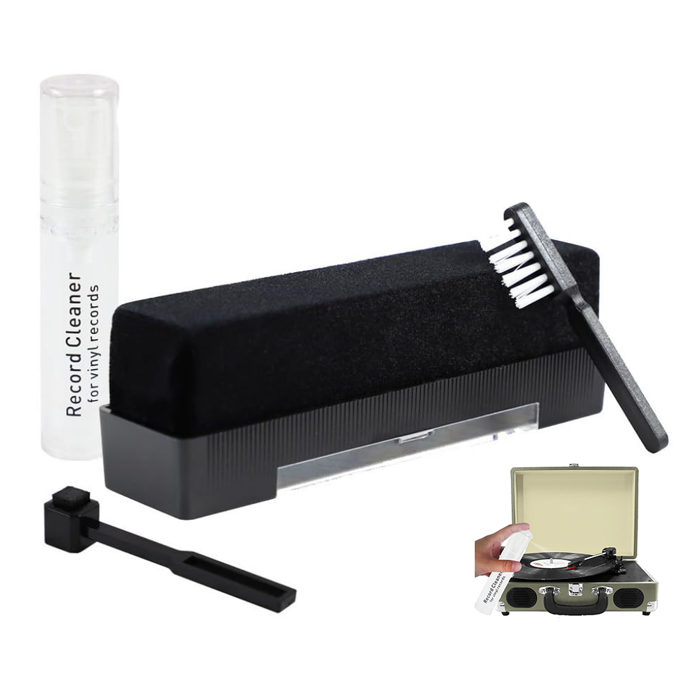 Compact brushes for precise vinyl cleaning