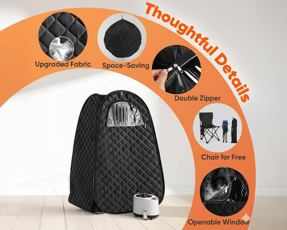 Remote control for portable steam sauna