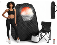 Thumbnail for Steam sauna tent interior with portable chair