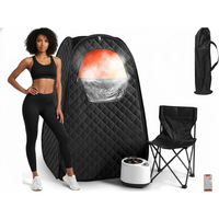 Thumbnail for Folded steam sauna tent in carry bag