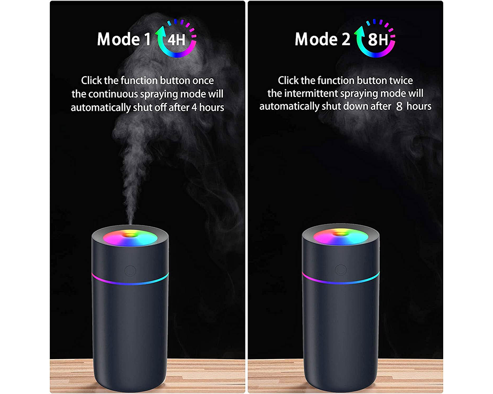 Mini Humidifier 320ml USB Portable Cool Mist Air Diffuser with Night Light Auto Shut-Off