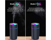 Thumbnail for Mini Humidifier 320ml USB Portable Cool Mist Air Diffuser with Night Light Auto Shut-Off