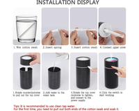 Thumbnail for Mini Humidifier 320ml USB Portable Cool Mist Air Diffuser with Night Light Auto Shut-Off