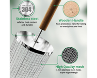 Thumbnail for Rolling Grill Basket – Stainless Steel BBQ Net Tube for Meat, Vegetables & Seafood Outdoor Cooking