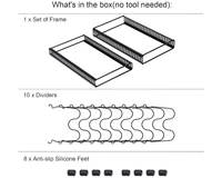 Thumbnail for Expandable Lid & Pan Organiser Black Rack