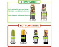 Thumbnail for NutriBullet 32oz Cup Set – 2 Pack Tall Blender Replacement Cups with Flip Top Lids & Gaskets (600W/900W)