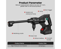 Thumbnail for High Pressure Washer Gun Rechargeable