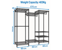 Thumbnail for Portable Clothes Rack Wardrobe Organizer