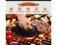 Thumbnail for Cast Iron Smash Burger Press BBQ Cast Iron Smash Burger Press with Silicone Handle