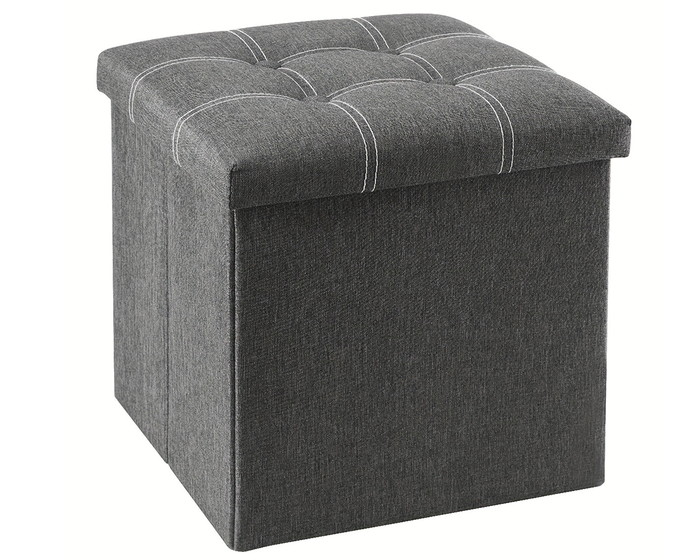 Storage ottoman bench with modern square design