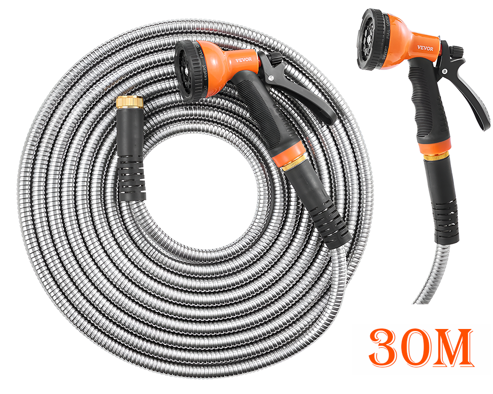 Metal Garden Hose Pipe 100ft Stainless Steel Metal Garden Hose Outdoor