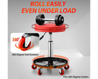 Thumbnail for Garage stool showing steel tool tray underneath