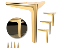 Thumbnail for 4Pcs Metal Furniture Legs 15cm-Gold