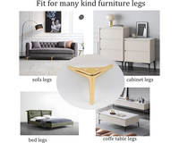 Thumbnail for 4Pcs Metal Furniture Legs 15cm-Gold