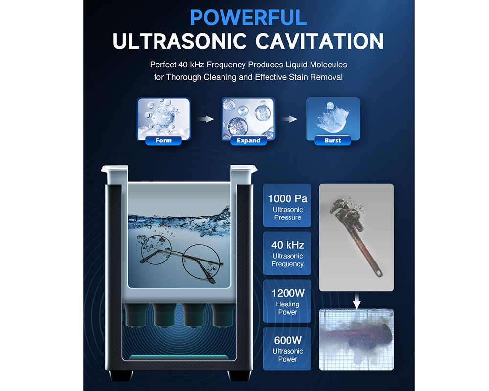 30L Ultrasonic Cleaner with Timer Heating Machine Digital Sonic Cleaner