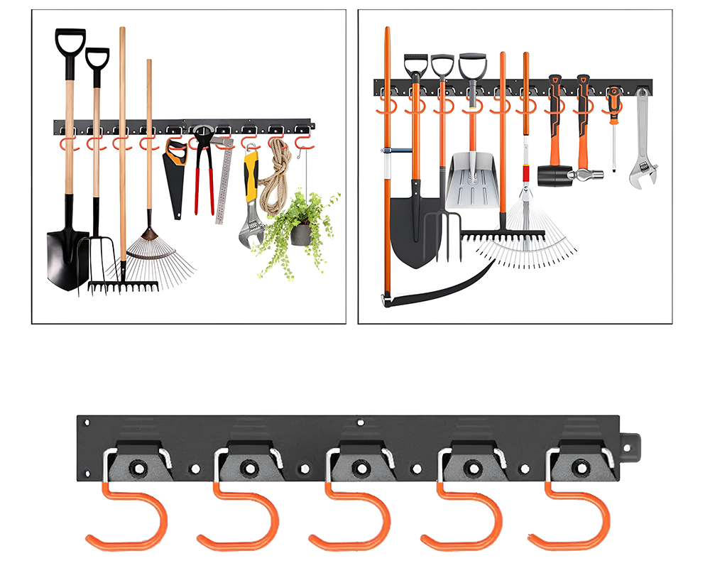 Adjustable Garden Storage System Wall Mount Tool Organiser