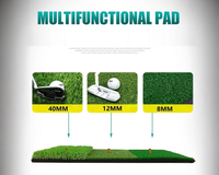 Thumbnail for Golf Mat 3-in-1 Practice Mat Outdoor Indoor Training Mat Hitting Mat Driving Pad