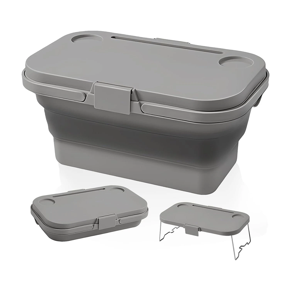 Collapsible Picnic Basket with Lid