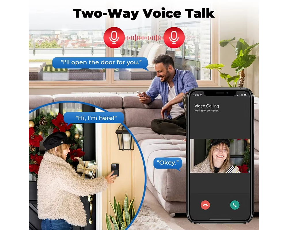 Smart Visual Wireless Doorbell Camera