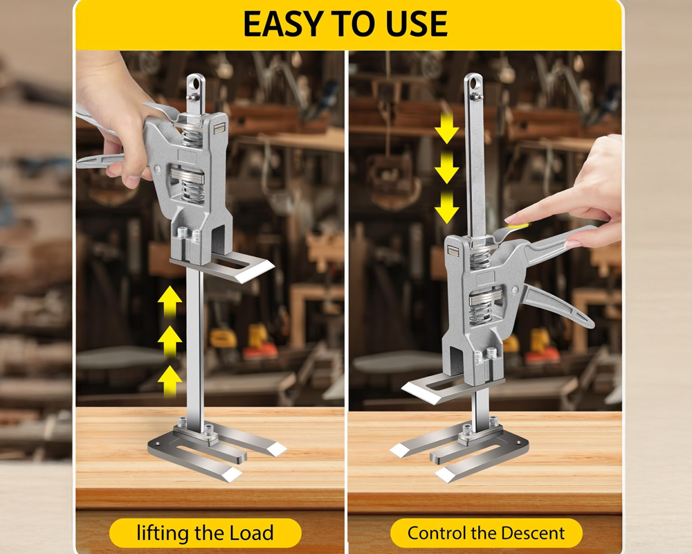 Lifting jack raising furniture corner