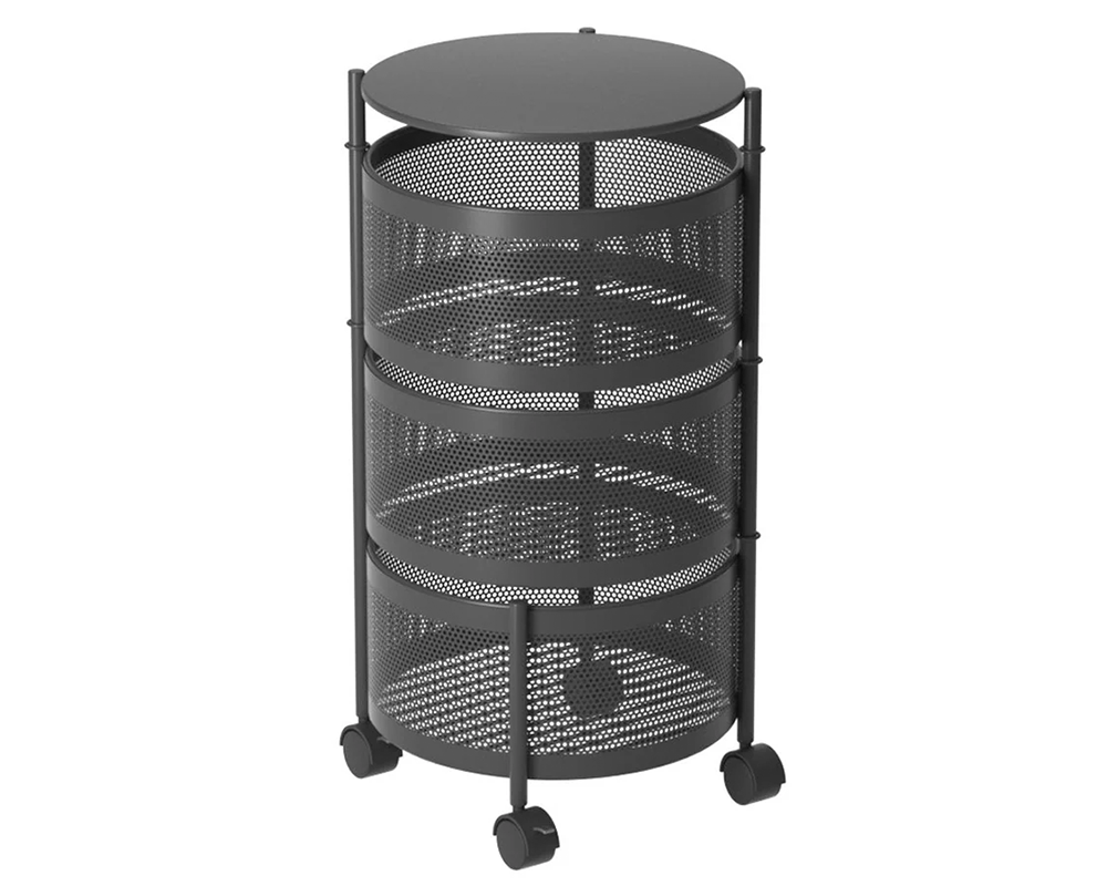3 Tier Trolley Basket Lockable