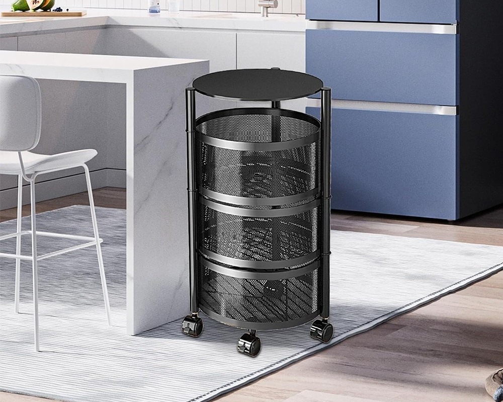 3 Tier Trolley Basket Lockable