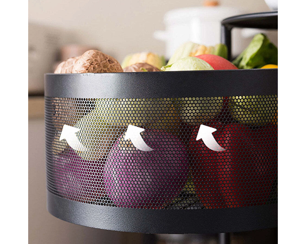 3 Tier Trolley Basket Lockable