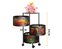 Thumbnail for 3 Tier Trolley Basket Lockable