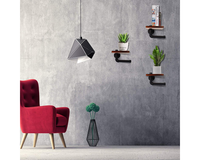 Thumbnail for Industrial Toilet Paper Holder with Rustic Wooden Shelf