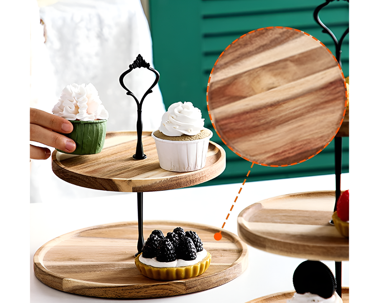 2 Tier Cake Plate Stand