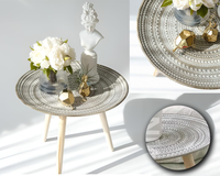 Thumbnail for Moroccan Carved Style Round Side Table