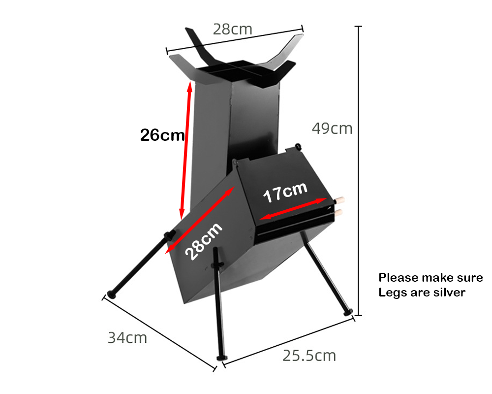 Camp Rocket Stove Wood Burning