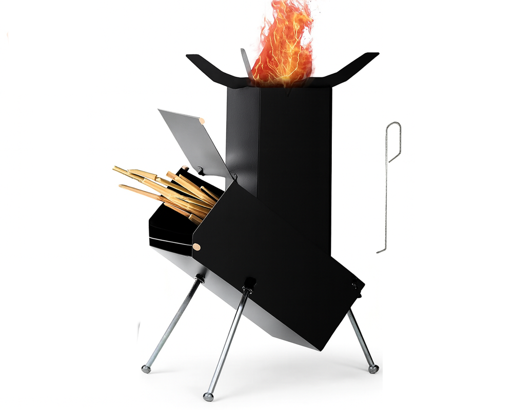 Camping stove with handle