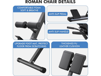 Thumbnail for Roman Chair Adjustable Roman Chair Hyperextension Bench
