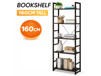 Thumbnail for Bookshelf 5 tier with metal frame black