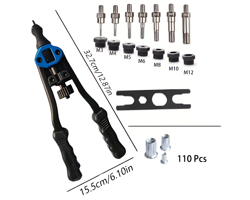 Nut Rivet Riveter Gun Riveting Kit