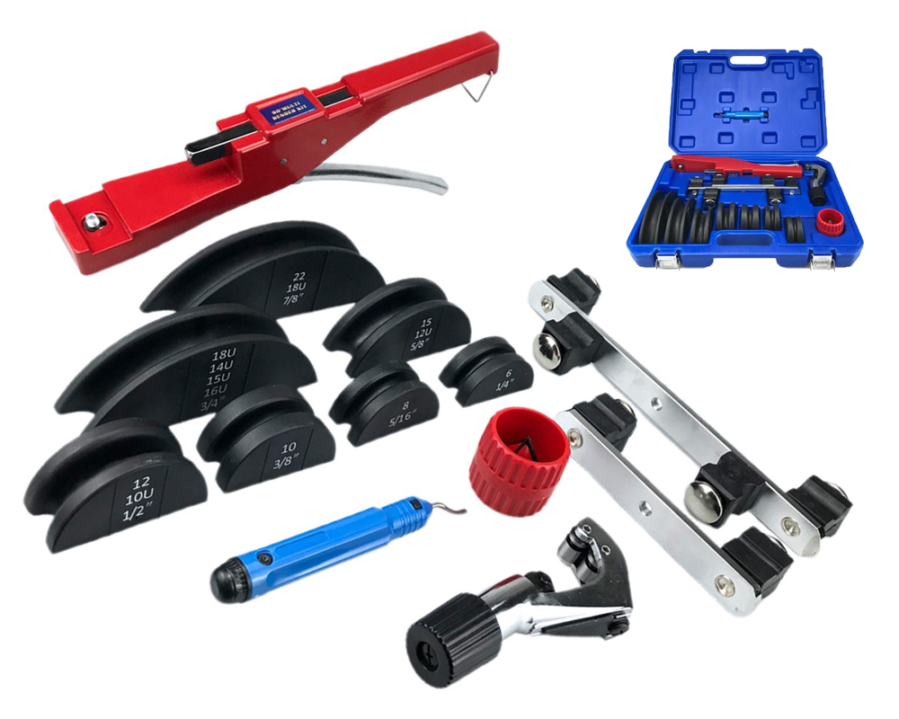 HVAC pipe bender tool with user manual