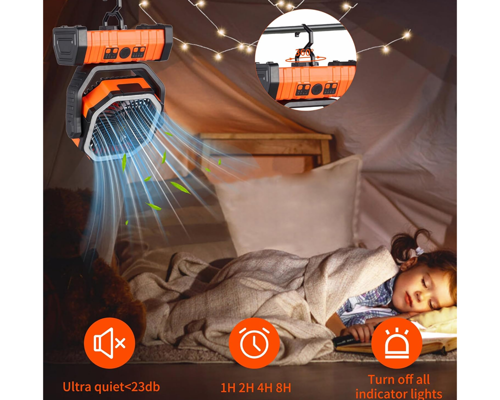Camping Fan Desk Fan LED Lantern