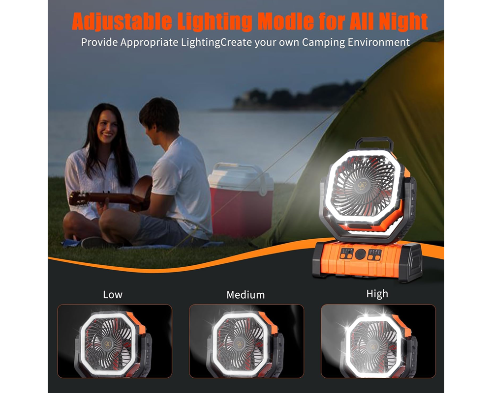 Camping Fan Desk Fan LED Lantern