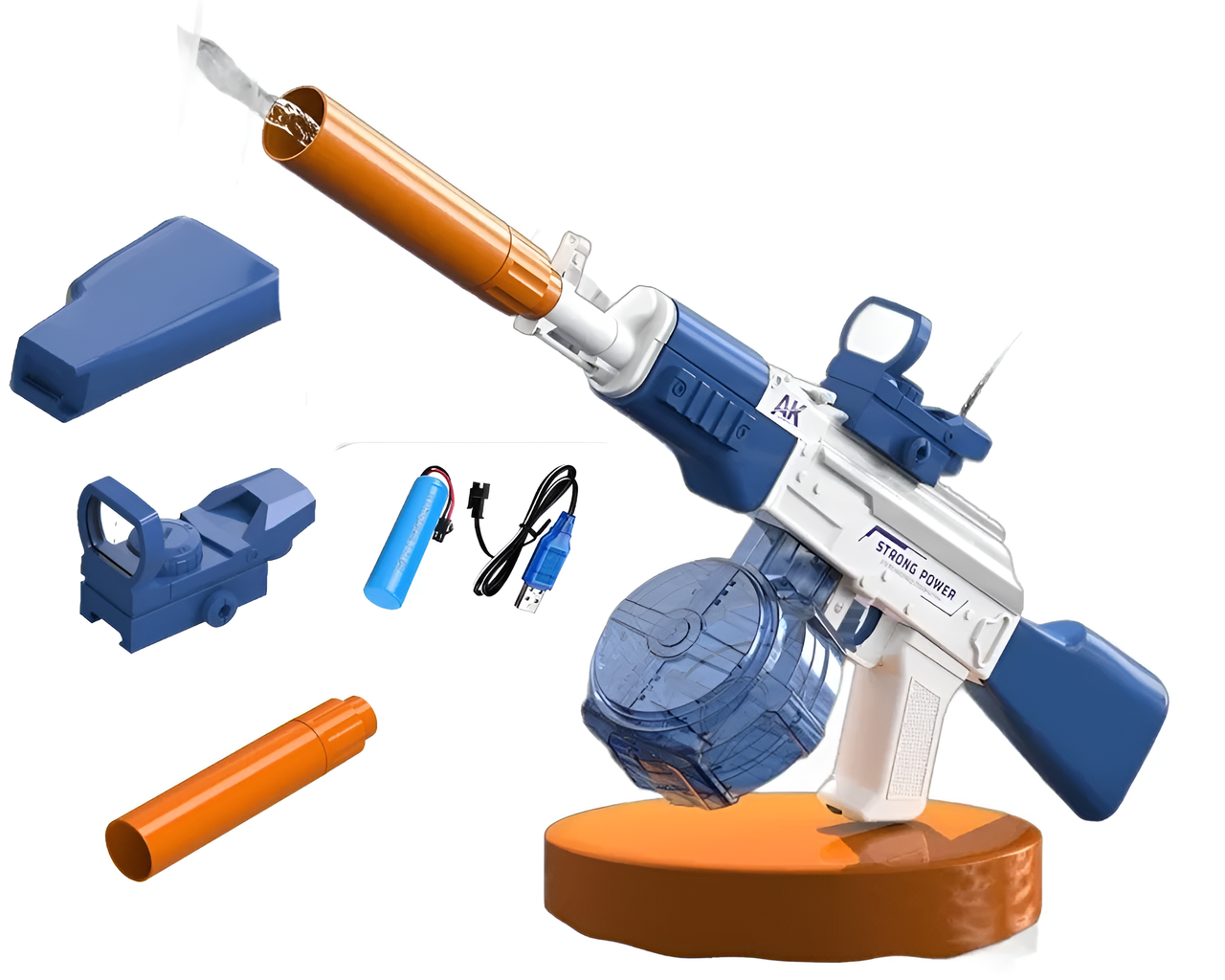 Electric water blaster lightweight plastic body
