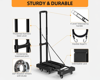 Thumbnail for Folding Trolley Hand Truck Push Luggage Cart