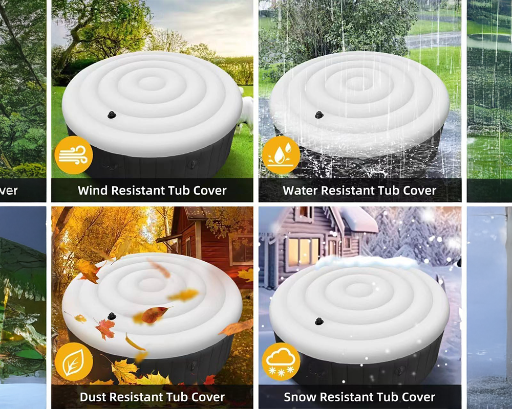 Hot tub cover packaging and label