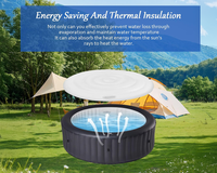 Thumbnail for Inflatable hot tub cover with rainproof surface
