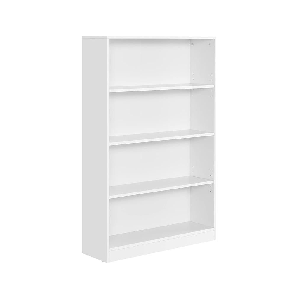 Modern white bookshelf bookcase with shelves