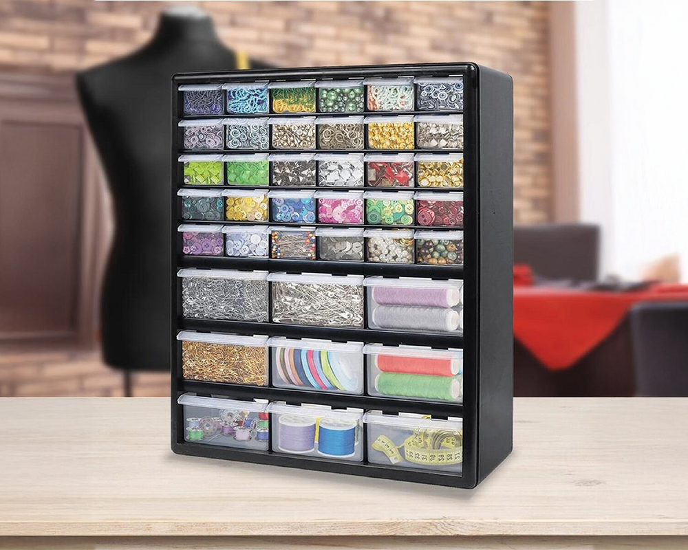 Wall-mountable storage cabinet with pre-drilled holes