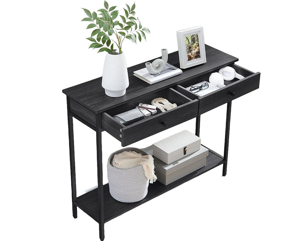 Console table with stable steel frame