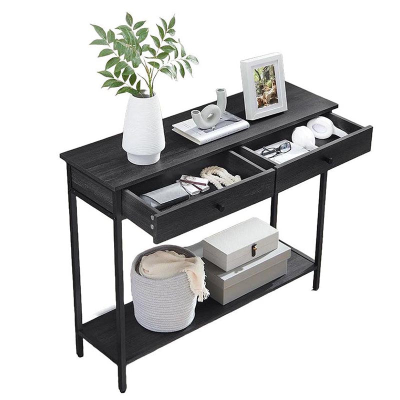 Console table placed in hallway