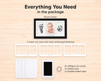 Thumbnail for Baby foot print frame wood