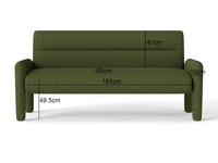 Thumbnail for Dubai Hunter Modern 3 Seater Sofa Green